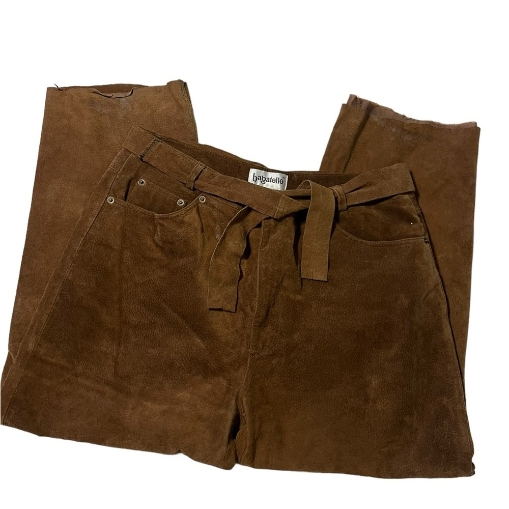 Vintage Bagatelle Brown Leather Pants - Picture 6 of 10
